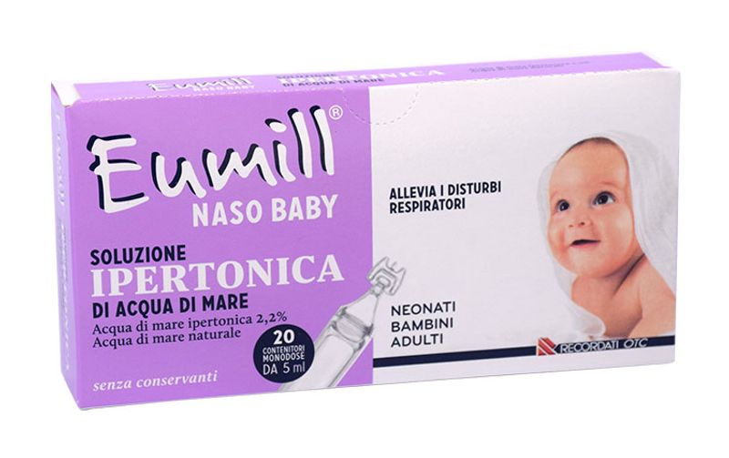 Eumill Naso Baby soluzione ipertonica di acqua di mare 20 contenitori monodose-1