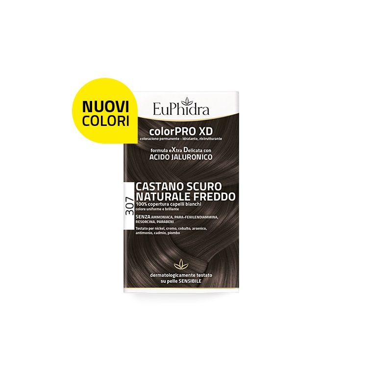 Euphidra ColorPro XD Kit Tinta Capelli 307 Castano Scuro Naturale Freddo-1
