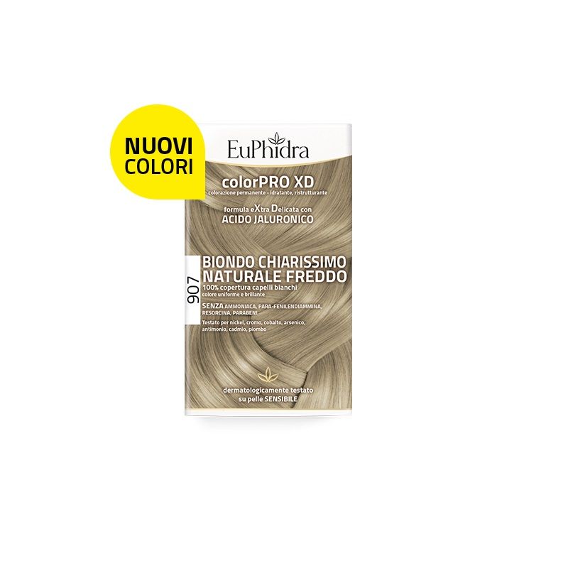 Euphidra ColorPro XD Kit Tinta Capelli 907 Biondo Chiarissimo Naturale Freddo-1