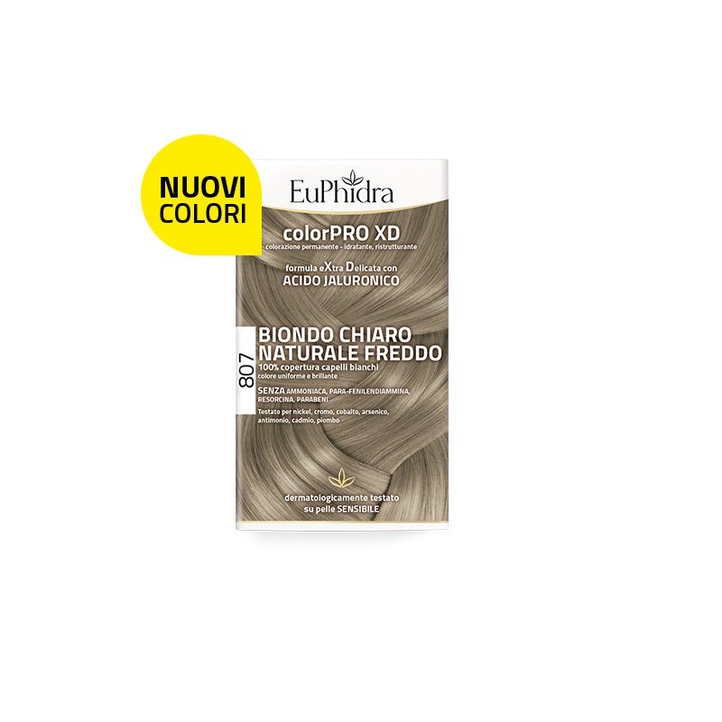 Euphidra ColorPro XD Kit Tinta Capelli 807 Biondo Chiaro Naturale Freddo-1