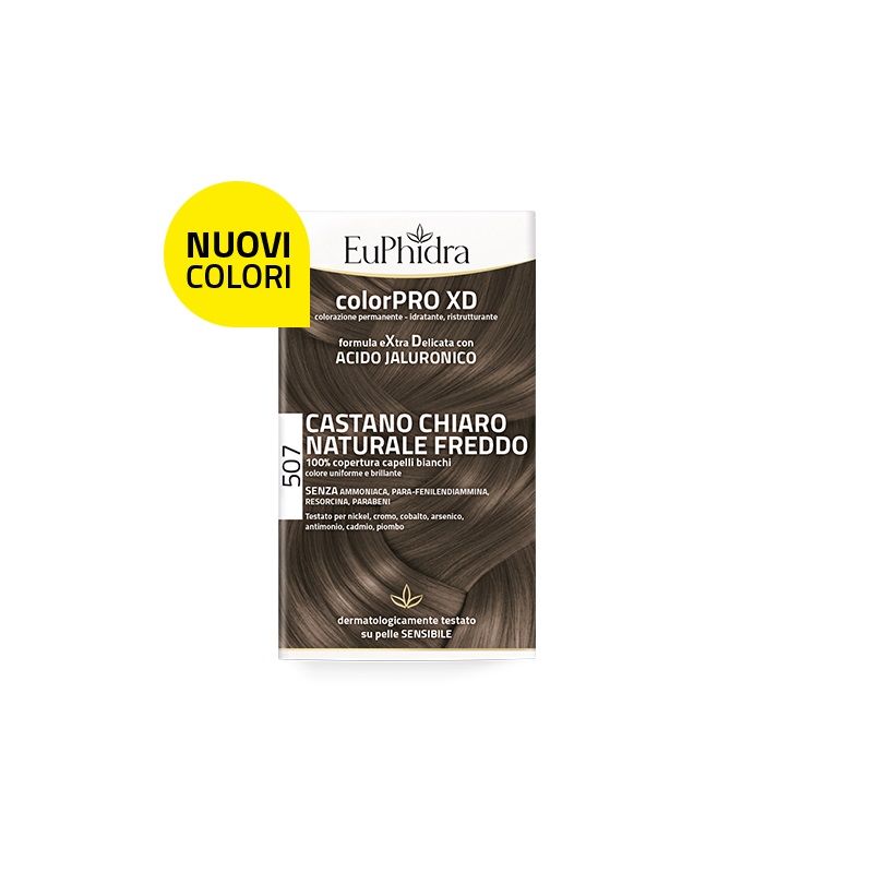 Euphidra ColorPro XD Kit Tinta Capelli 507 Castano Chiaro Naturale Freddo-1