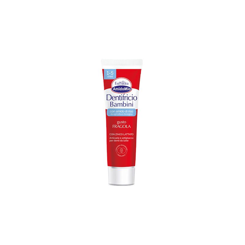 Euphidra Amidomio dentifricio anticarie e antiplacca 1-5 anni gusto fragola 50ml-1