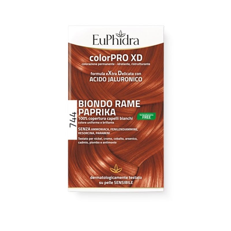 Euphidra ColorPro Extra Delicata con Acido Ialuronico n.744 Biondo Rame Paprika-1