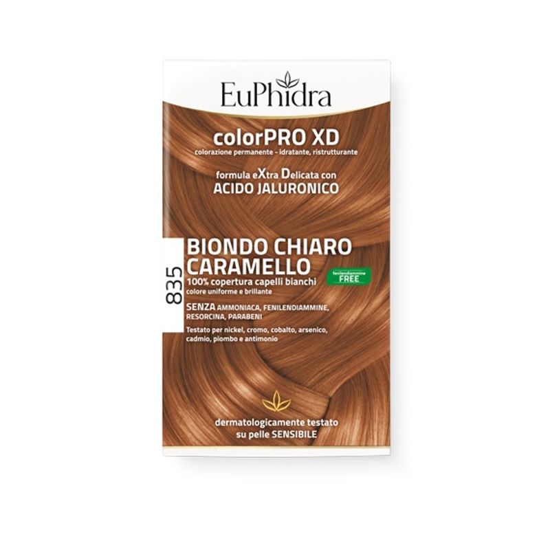 Euphidra ColorPro Extra Delicata con Acido Ialuronico n.835 Biondo Chiaro Caramello-1