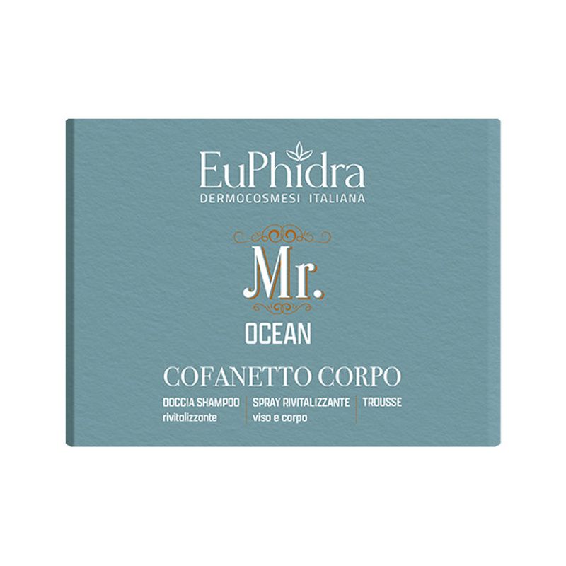 Euphidra Kit Mr. Ocean Doccia Shampoo 200ml+Spray Viso Corpo 200ml+Trousse-2