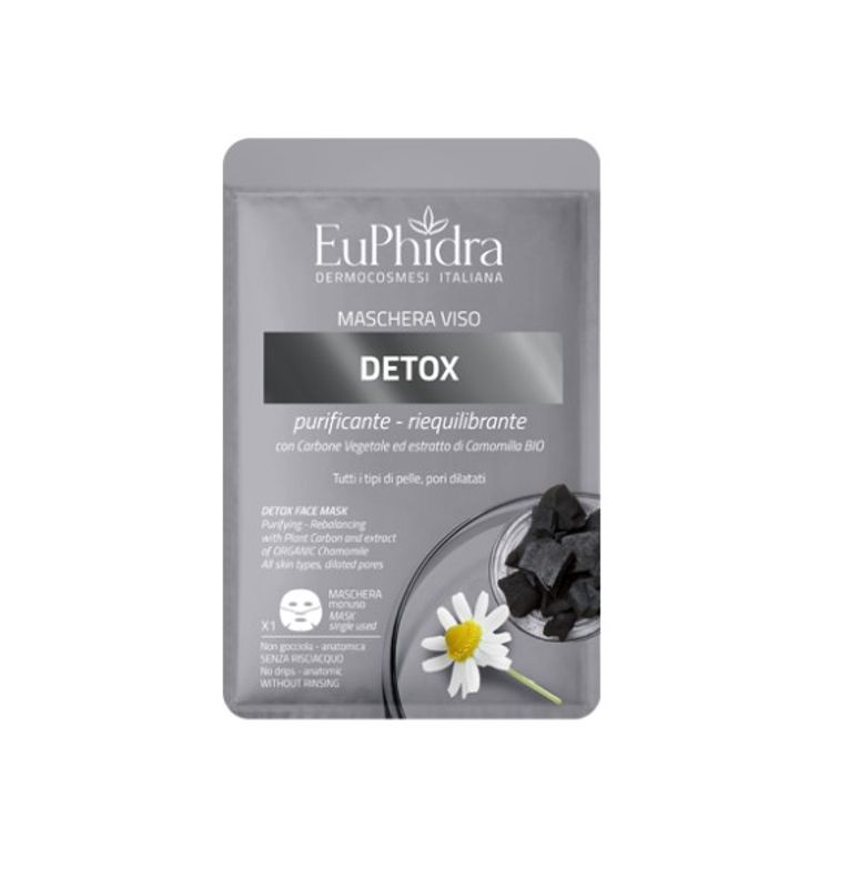 Euphidra Maschera Viso Detox purificante e riequilibrante 1 maschera monouso-1
