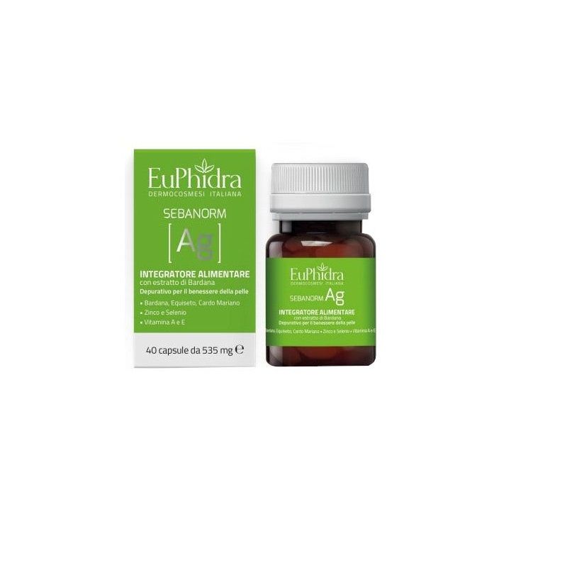 Euphidra Sebanorm Ag integratore per il benessere della pelle 40 Capsule-1