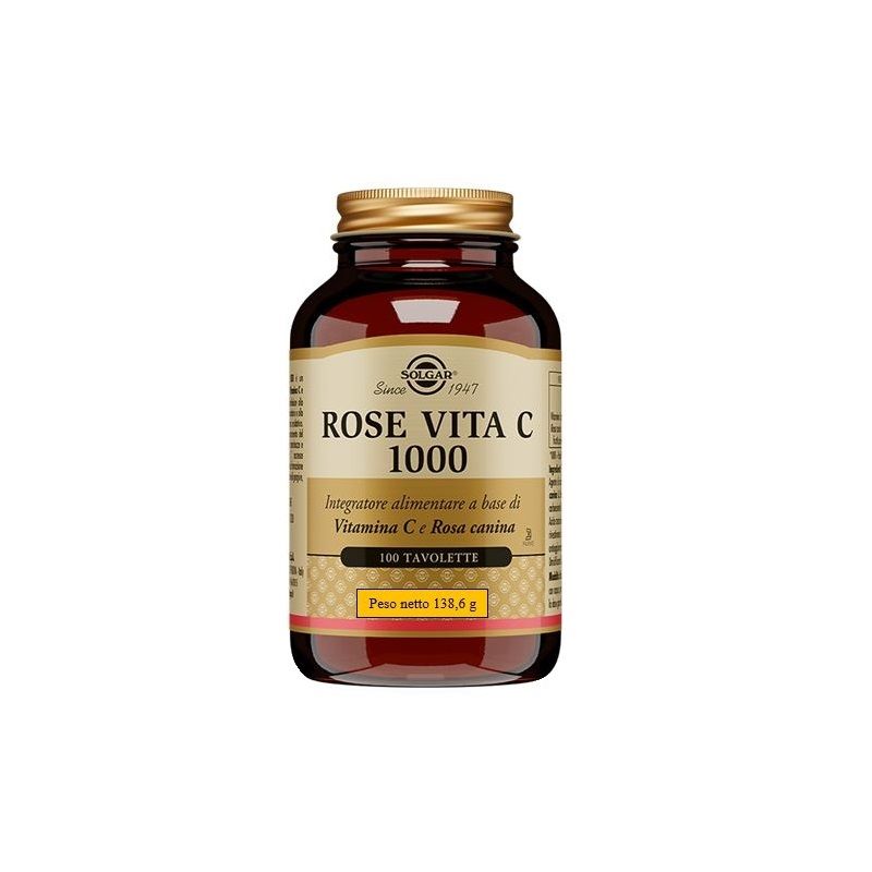 Solgar Rose Vita C 1000 integratore alimentare 100 tavolette-1