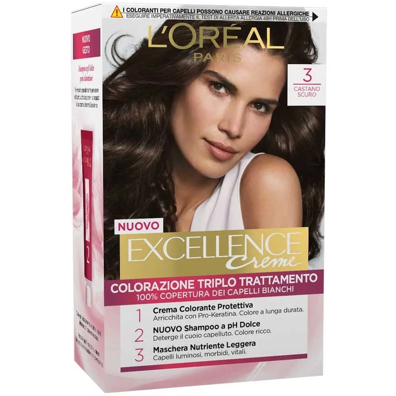 L'Oréal Paris Excellence tinta per capelli 3 Castano Scuro-1