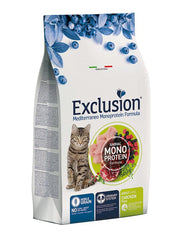 Exclusion Mediterraneo Monoprotein Noble Grain Crocchette Pollo Gatti Adulti Sacco 300g-1