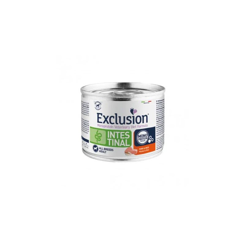 Exclusion Veterinary Diet Formula Intestinal Per Cani Maiale/Riso Lattina 200g-1