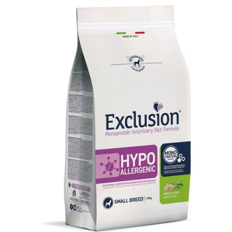 Exclusion Crocchette Cane Small Breed Hypoallergenic Insetti E Piselli 2kg-1