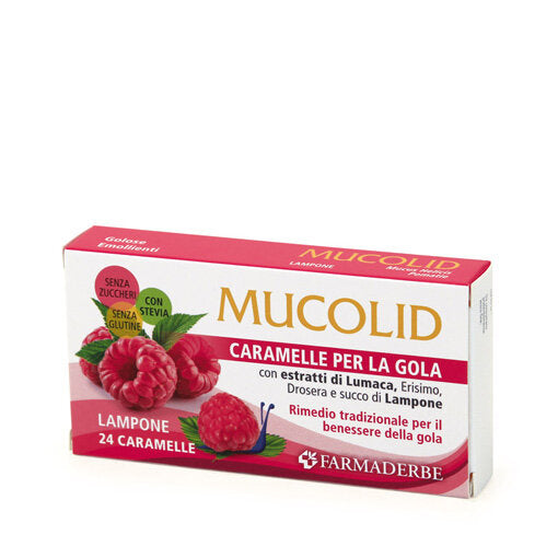 Mucolid Lumaca E Lampone 24 Caramelle-2