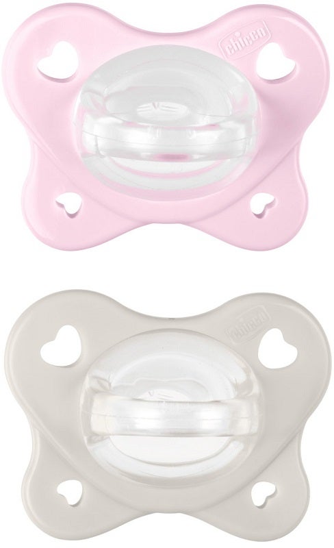 Chicco Dual Soft Succhietto Rosa 2-6 Mesi 2 Pezzi-1