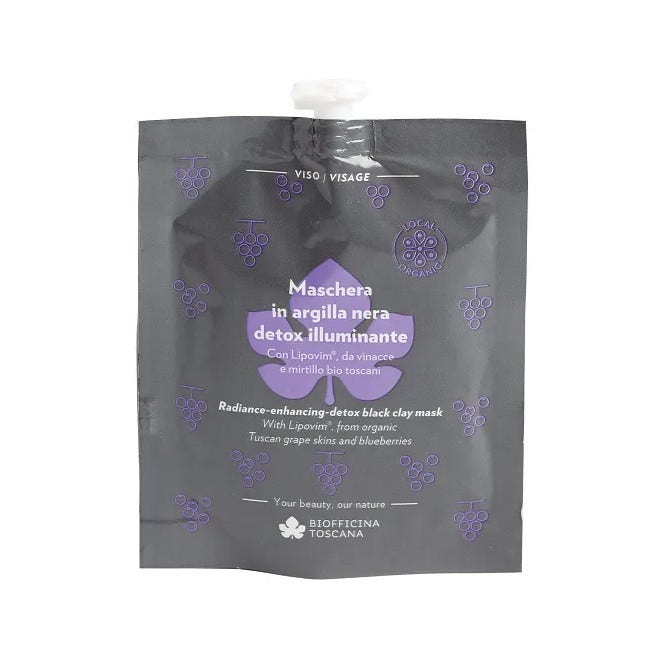 Biofficina Toscana Maschera Viso Argilla Nera Detox Illuminante 30g-1