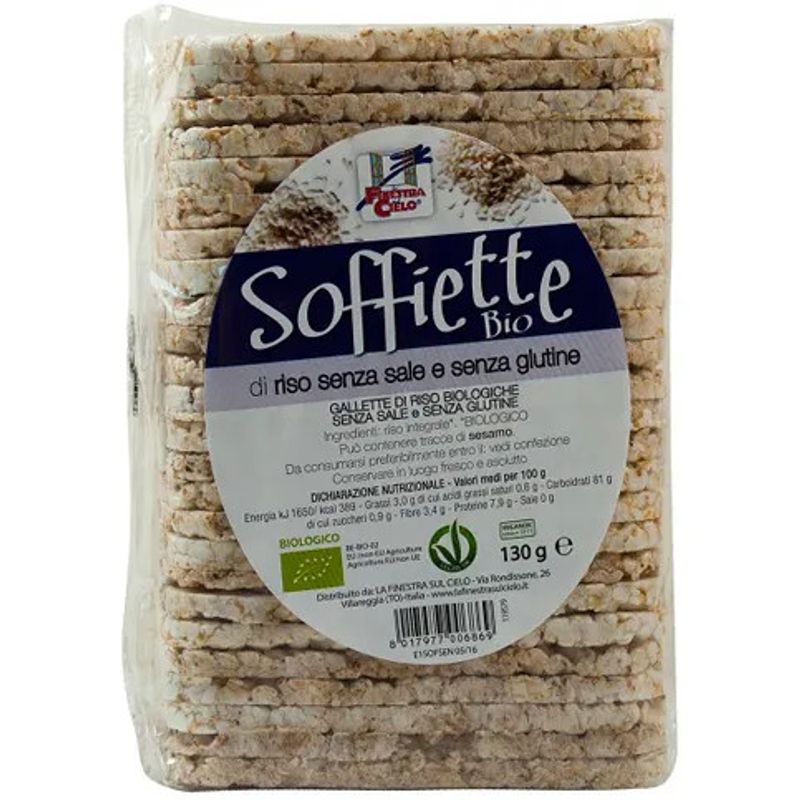 La Finestra Sul Cielo Soffiette Bio Senza Sale E Glutine 130g-1