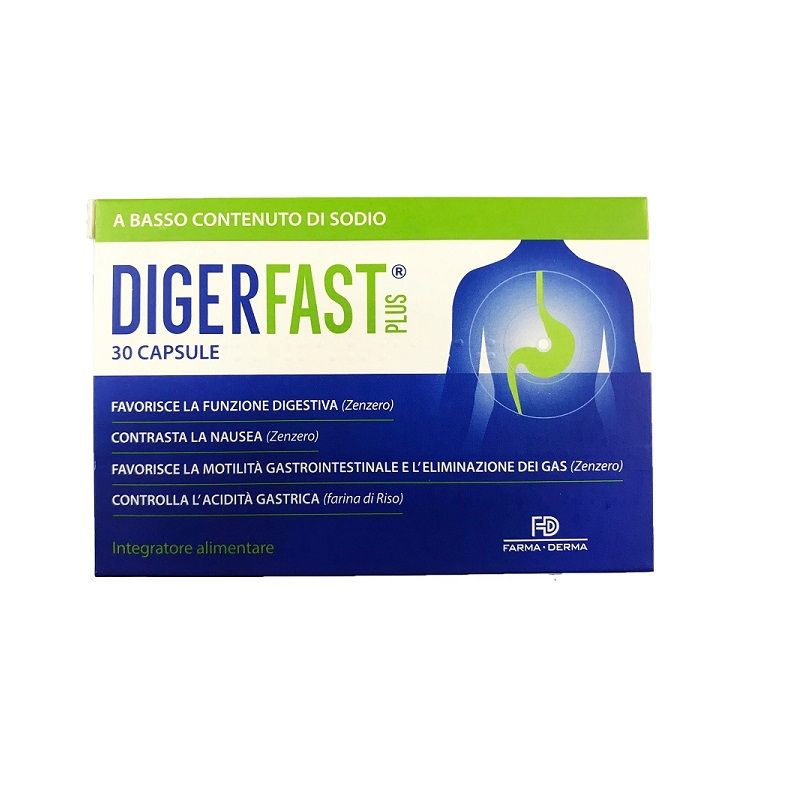 Farma-Derma Digerfast Plus funzione digestiva e anti-nausea 30 capsule-1