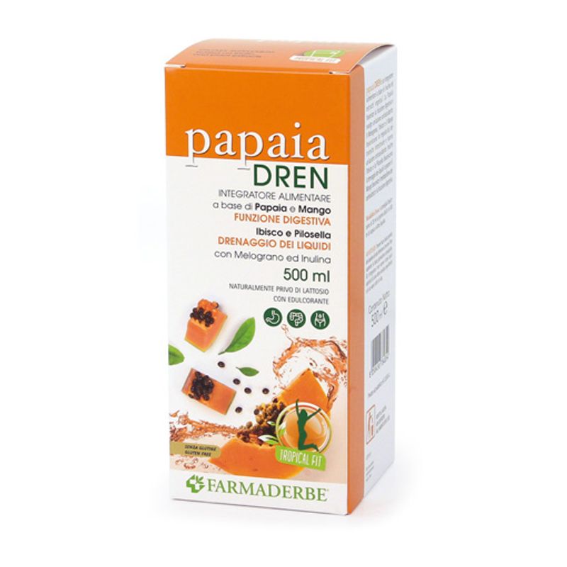 Farmaderbe Papaia Dren per la funzione digestiva e drenante 500ml-1
