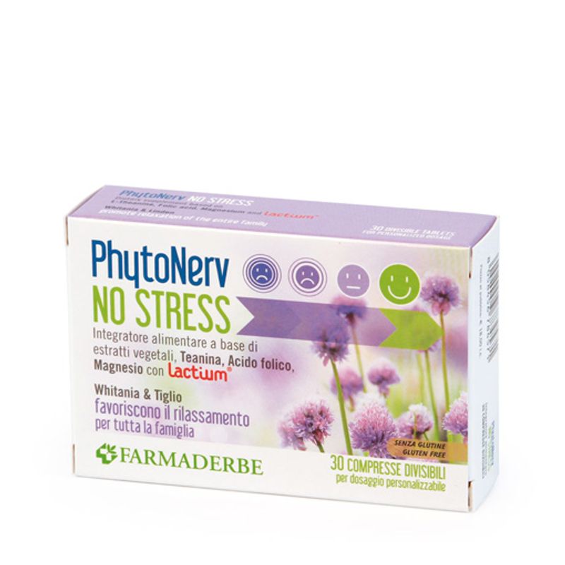 Farmaderbe PhytoNerv No Stress per il rilassamento 30 compresse-1