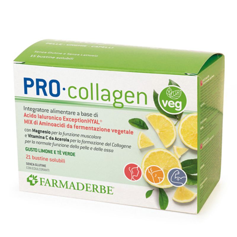 Farmaderbe Pro Collagen per il benessere della pelle e delle ossa 21 bustine-1