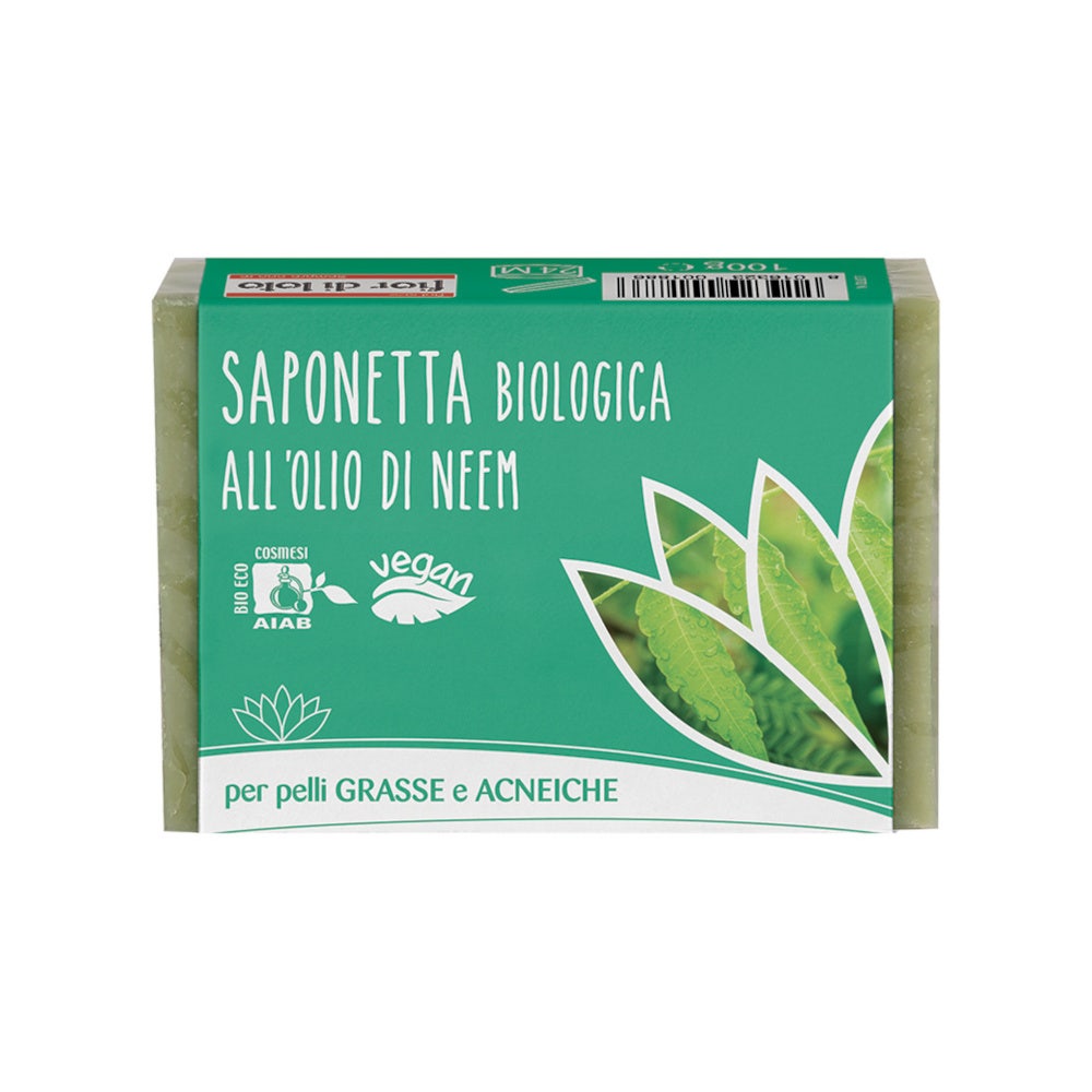 Fior di Loto Saponetta all'Olio Di Neem per pelli grasse e impure 100g-1