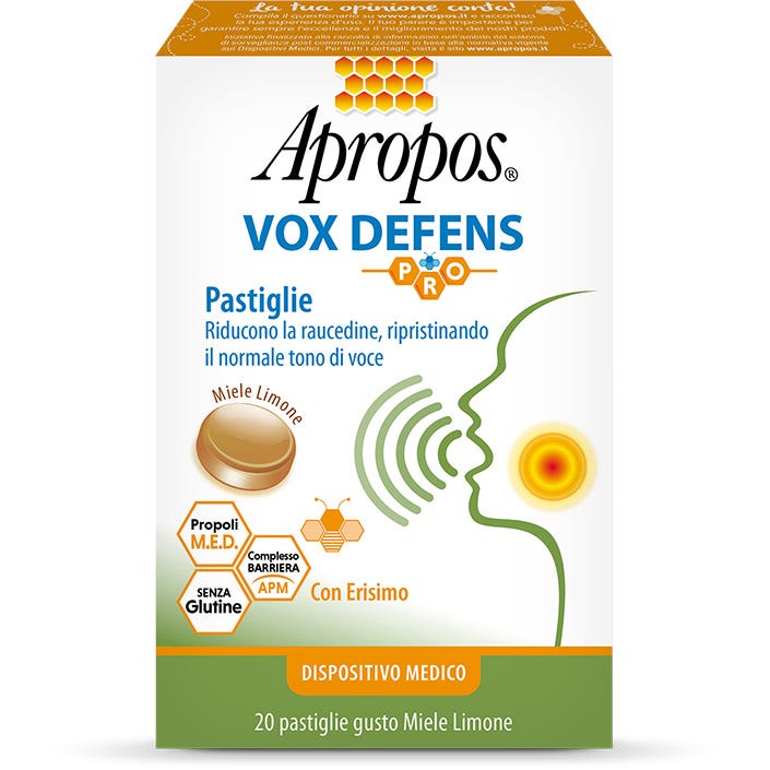 Apropos Vox Defens Pro Miele/Limone 20 Pastiglie-1