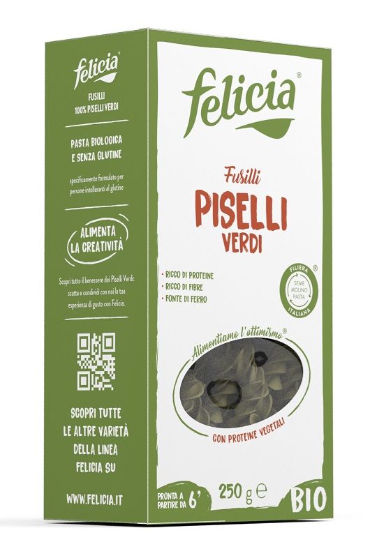 Felicia Bio Fusilli Piselli Verdi 250g-1