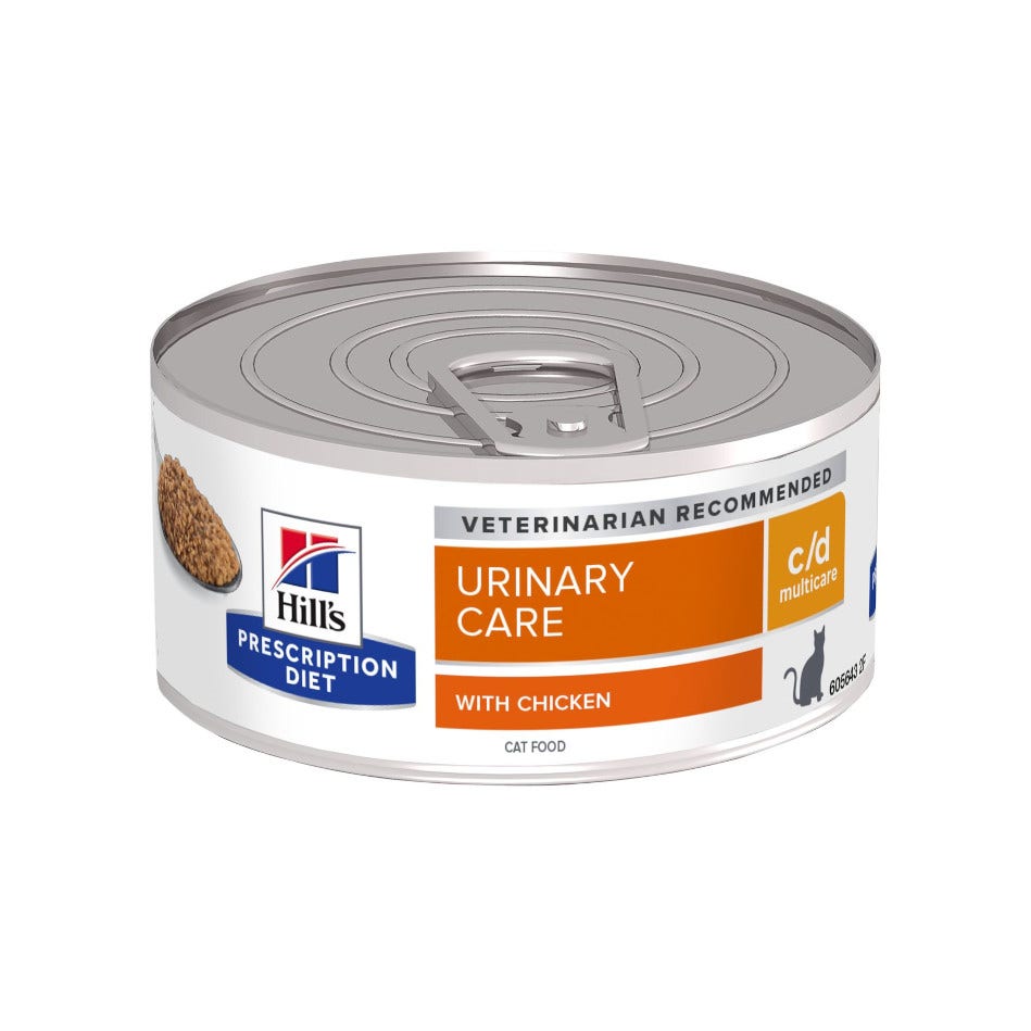 Hill's Prescription Diet C/D Urinary Cibo Umido Pollo Per Gatti Lattina 156g-1