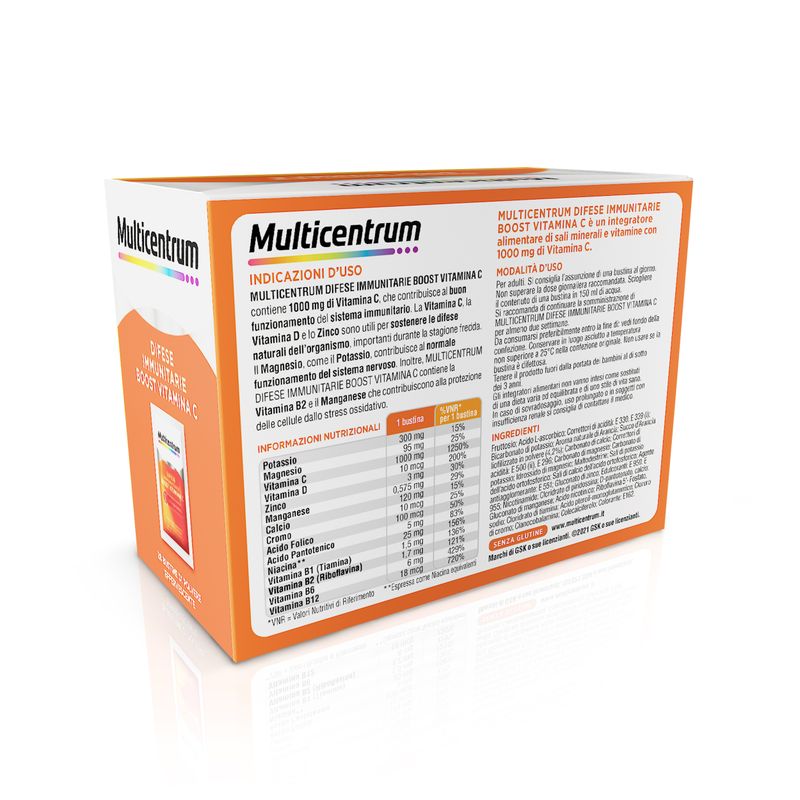 Multicentrum Difese Immunitarie Boost Vitamina C Integratore Alimentare Sali Minerali Vitamine 14 Bs-2
