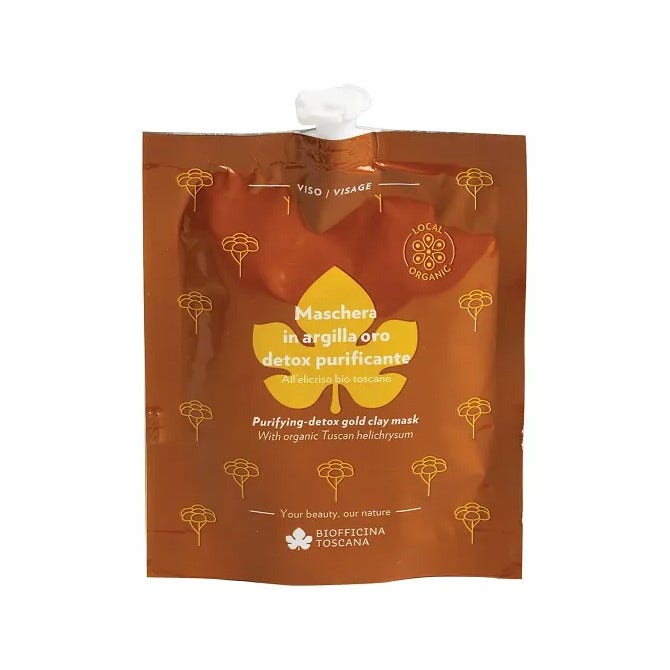 Biofficina Toscana Maschera Viso Argilla Oro Detox Purificante 30g-1