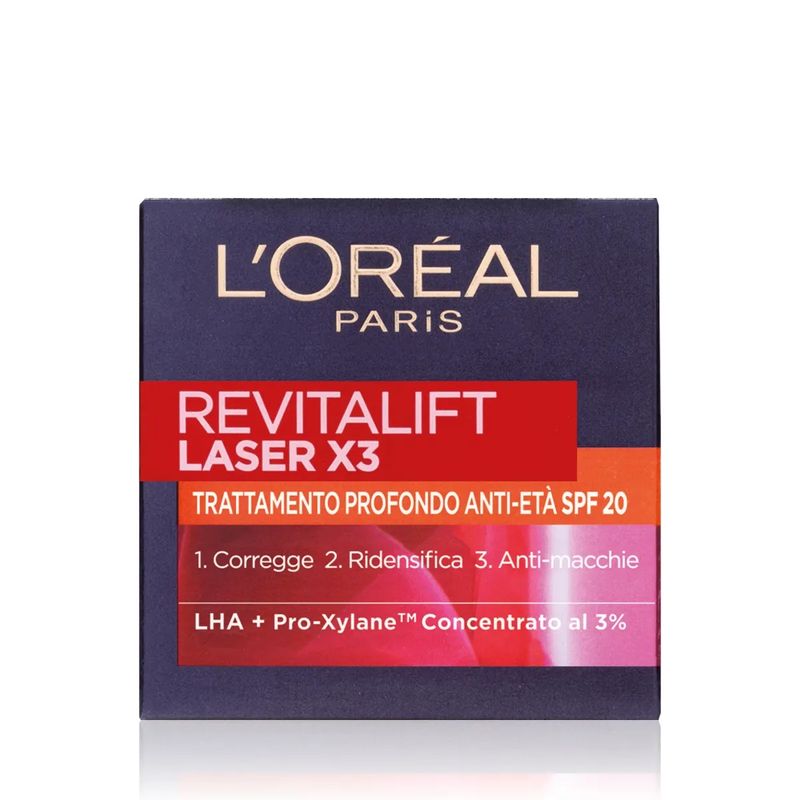 L'Oréal Paris Revitalift Laser X3 Giorno SPF20 crema viso antirughe trattamento profondo 50ml-1
