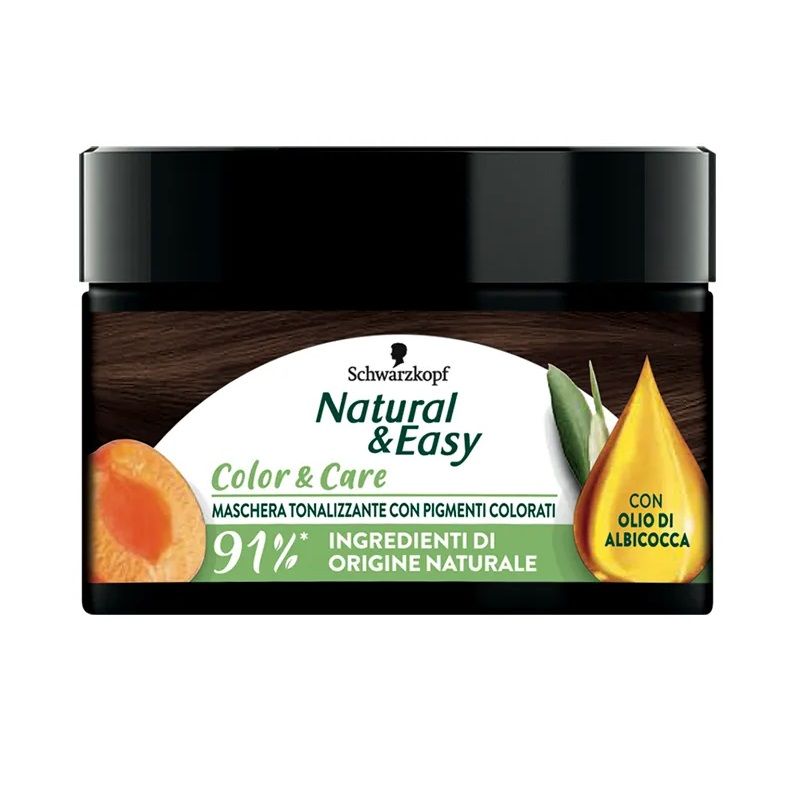 Schwarzkopf Natural & Easy Color & Care maschera tonalizzante castano scuro 150ml-1