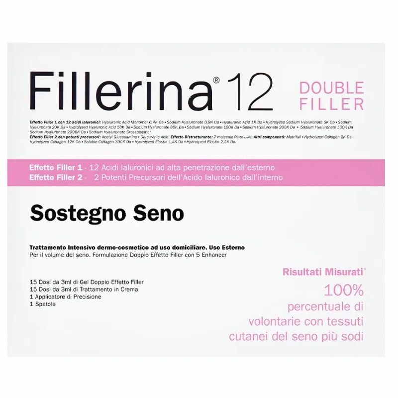 Fillerina 12 Double Filler Sostegno Seno Grado 3 trattamento intensivo 15 dosi crema + 15 dosi gel d-1