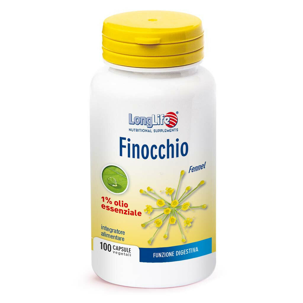Longlife Finocchio integratore alimentare utile per la funzione digestiva 100 capsule-2