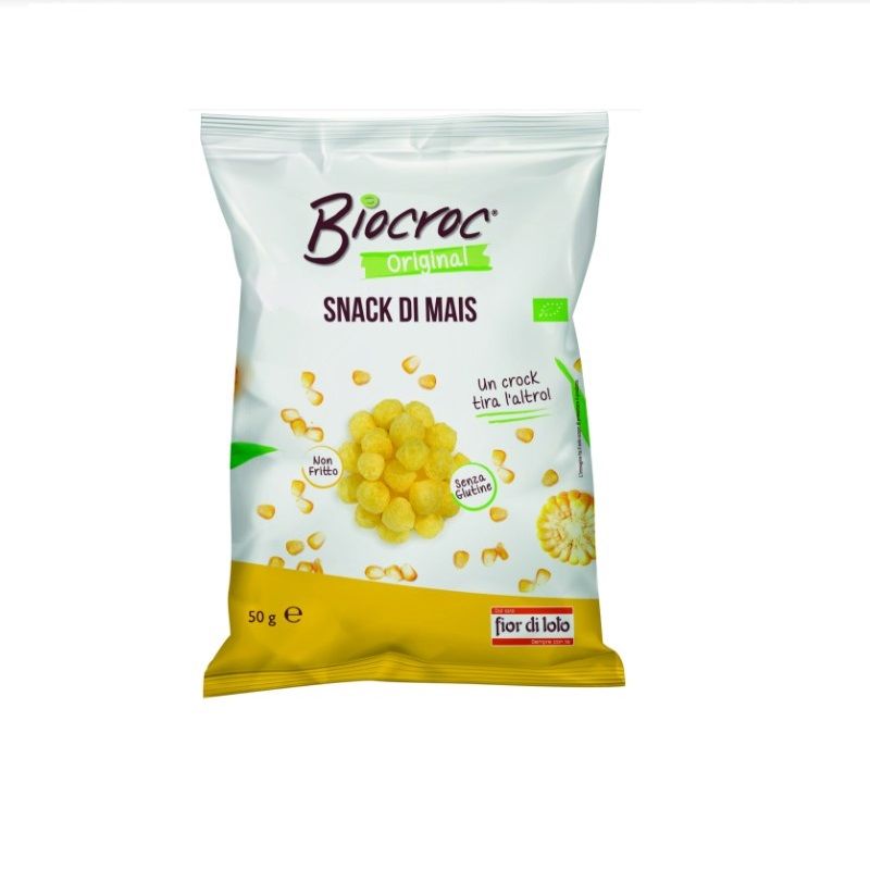 Fior di Loto Biocroc Original Snack di Mais Bio senza glutine 50g-1