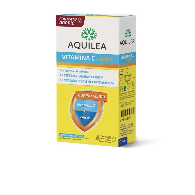 Aquilea Vitamina C Bipack 28 compresse effervescenti gusto arancia-1