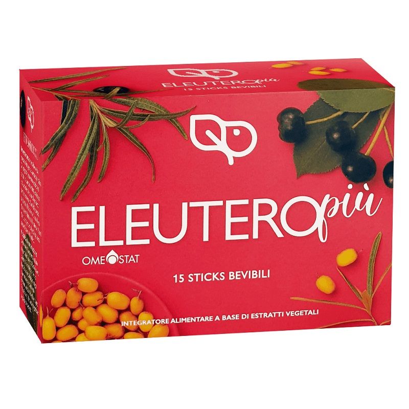 Fitomedical ELEUTEROpiù Omeostat per tono e vigore 15 stick bevibili-1
