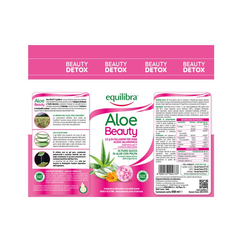Equilibra Beauty Aloe Vera per la depurazione dell'organismo 500ml-4