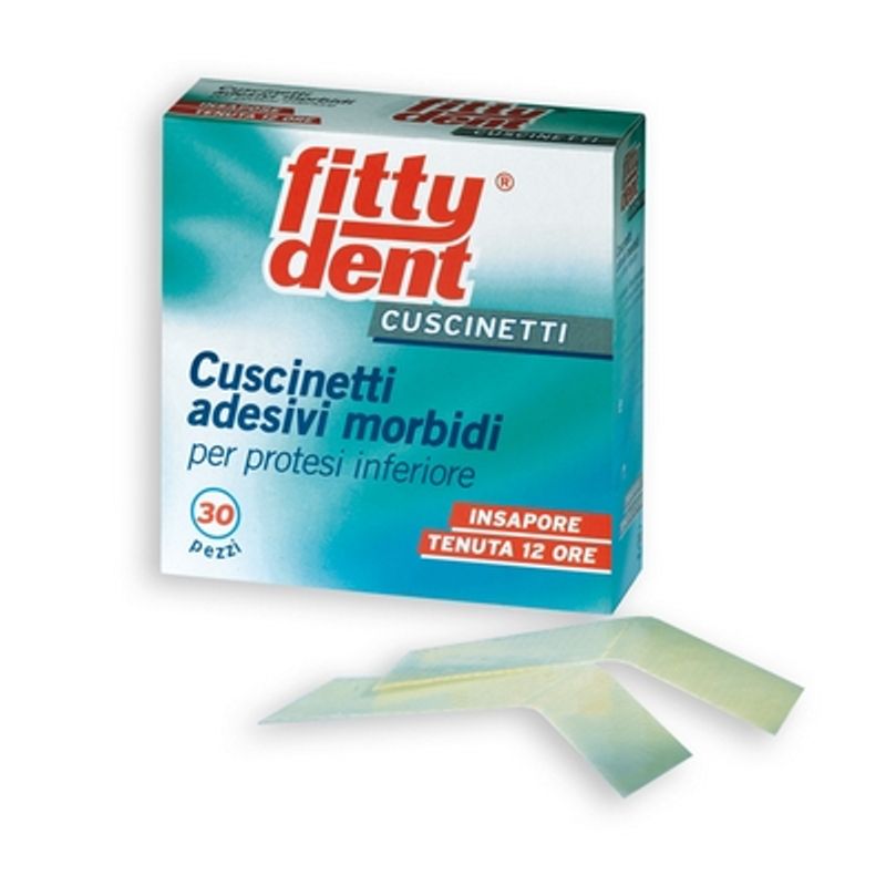 Fittydent Cuscinetti Adesivi Morbidi Protesi Inferiore 30 Pezzi-1