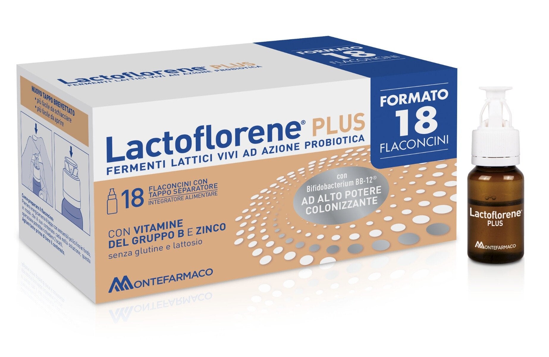 Lactoflorene Plus fermenti lattici nuovo formato 18 flaconcini-2