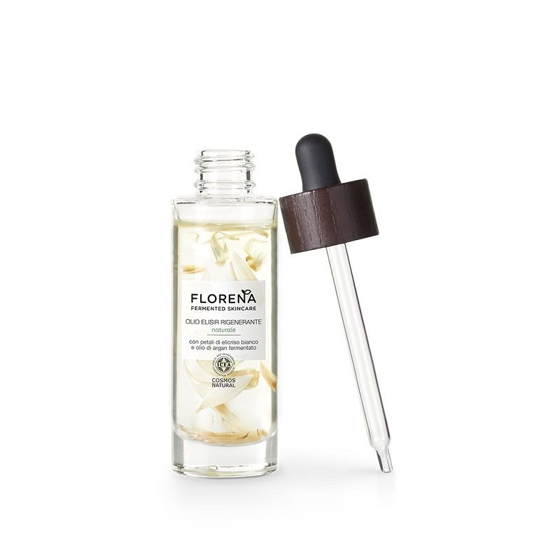 Florena Olio Elisir Viso Rigenerante Naturale con petali di Elicriso bianco 30ml-2