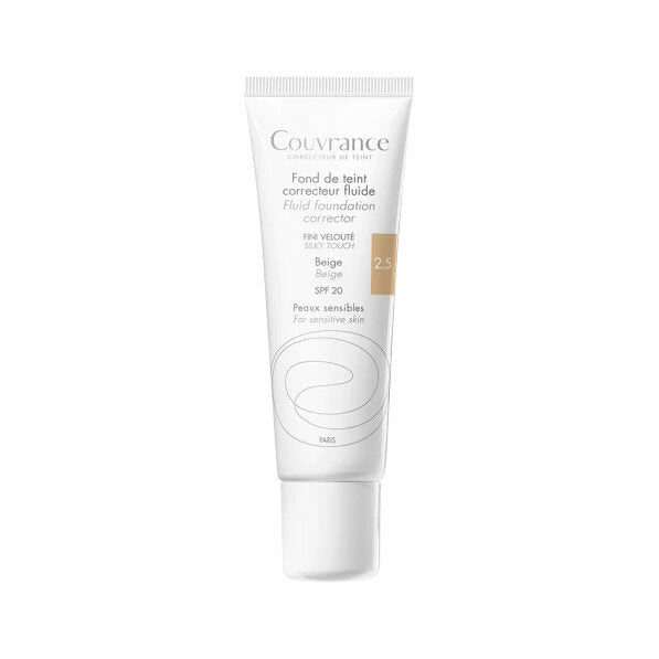 Avene Couvrance Fondotinta Correttore Fluido 2.5 Beige pelli sensibili SPF20 30ml-2