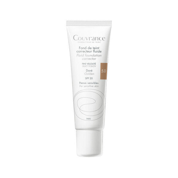 Avene Couvrance Fondotinta Correttore Fluido 5.0 Dorato pelli sensibili SPF20 30ml-2