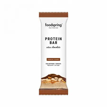Foodspring Barretta Proteica Gusto Extra Chocolate Crunchy Peanut 45g-1