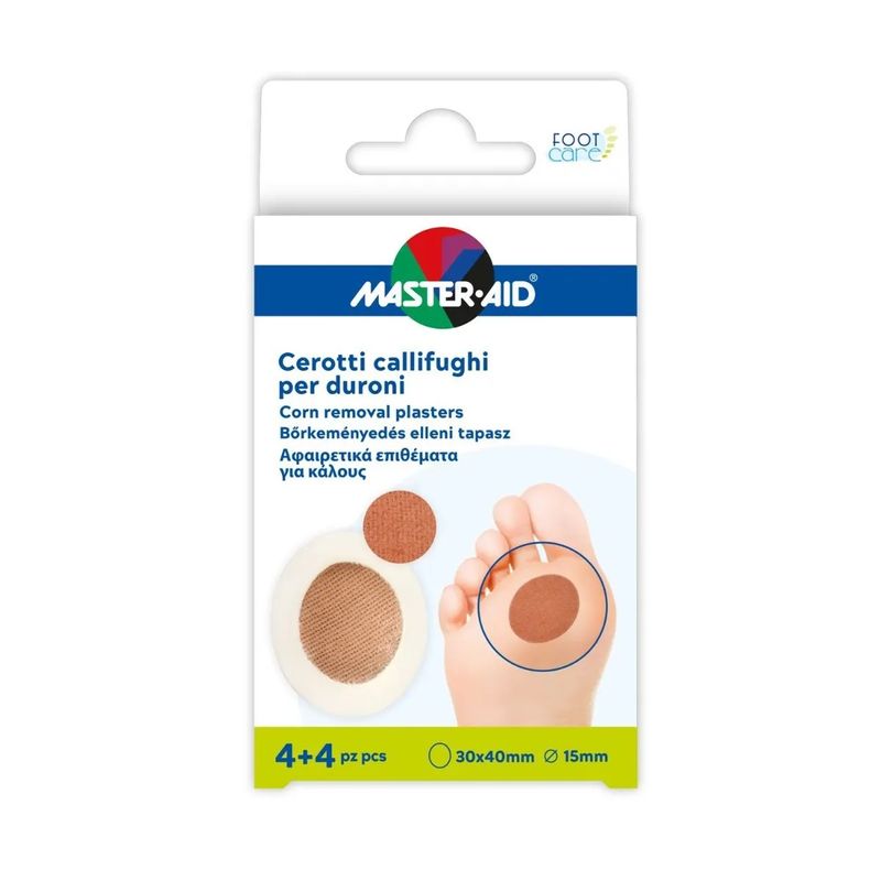 Master Aid Foot Care cerotti callifughi per duroni 4 + 4 pezzi-1
