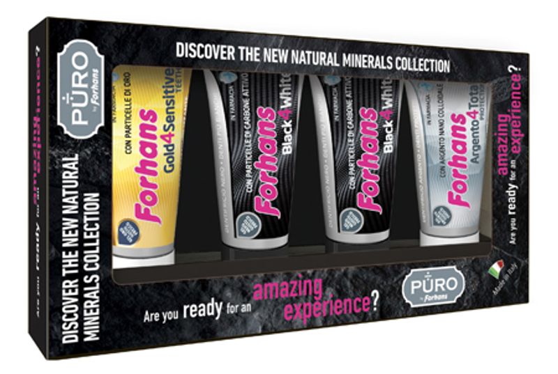 Puro By Forhans Mineral Collection kit dentifrici 4 pezzi-1