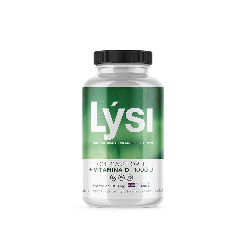 Lysi Omega 3 Forte + Vitamina D 1000UI integratore alimentare 120 capsule-1
