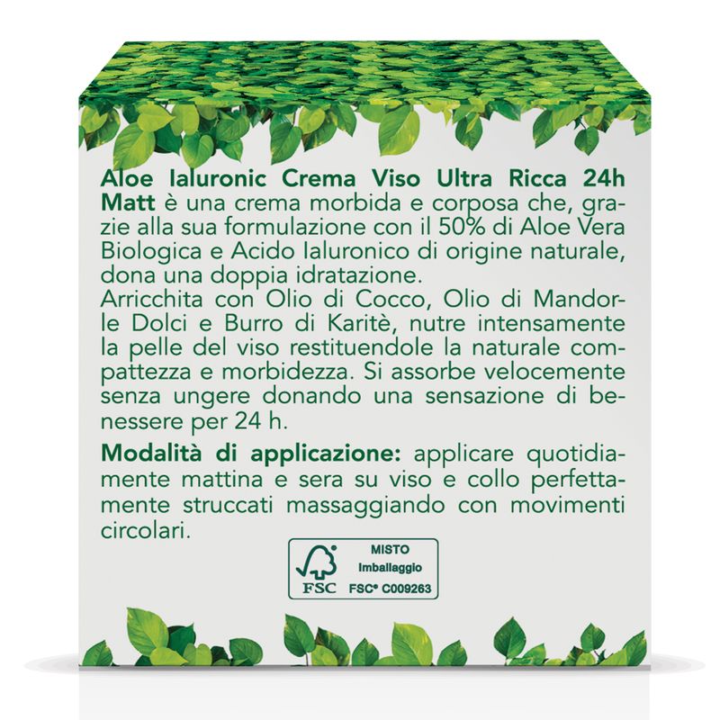 Forsan Aloe Ialuronic Crema Viso Ultra Ricca 24h Nutriente 50ml-2