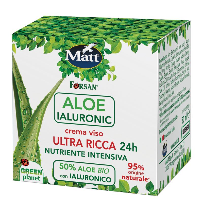 Forsan Aloe Ialuronic Crema Viso Ultra Ricca 24h Nutriente 50ml-3
