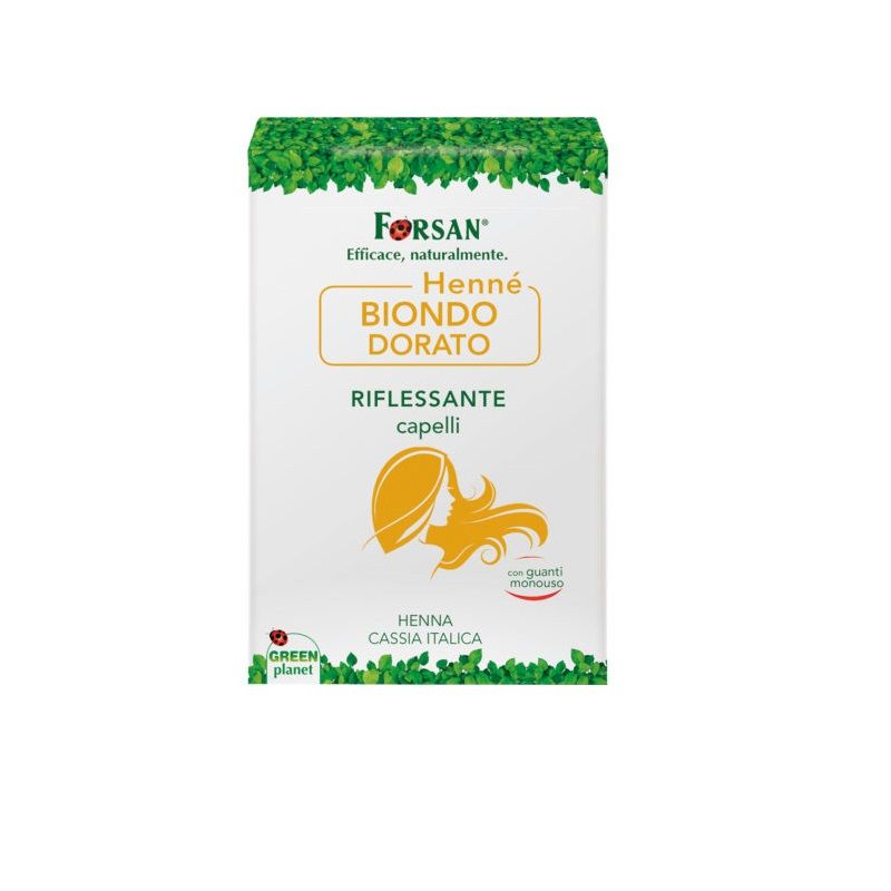 Forsan Capelli Hennè Biondo Dorato Riflessante 100g-1
